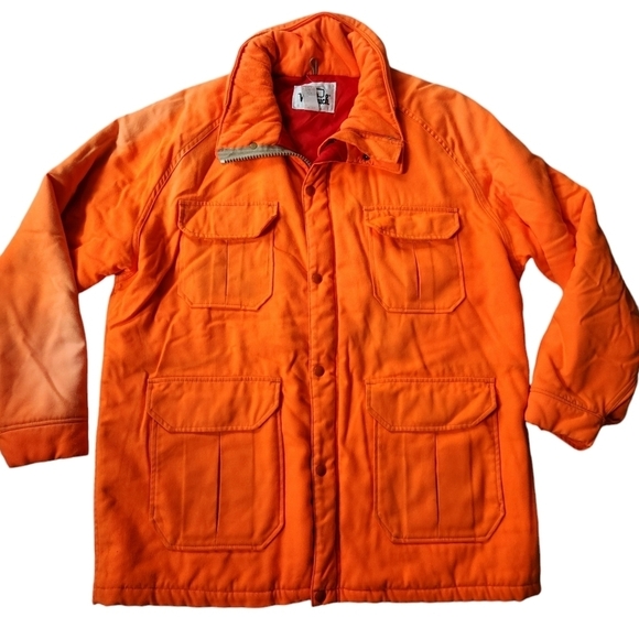 Woolrich Mens Vintage Blaze Orange Hunting Jacket sz XL - Picture 1 of 10